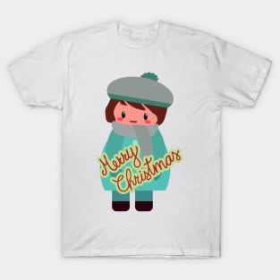 Chibi boy wishes you a Merry Christmas T-Shirt